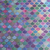 Metallic Mermaid Scale Design (Scrapbook Paper) - Pin, Magnet or Badge Holder