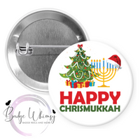Happy Chrismukkah - Pin, Magnet or Badge Holder