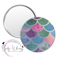 Metallic Mermaid Scale Design (Scrapbook Paper) - Pin, Magnet or Badge Holder