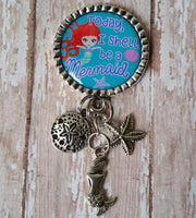 Today, I Shell be a Mermaid  - Fancy Retractable Badge Holder
