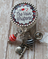 Phlebotomy - The Vein Whisperer - Fancy Retractable Badge Holder