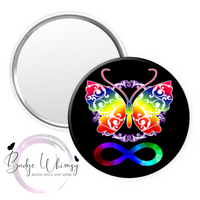 Neurodiversity Infinity Butterfly - Pin, Magnet or Badge Holder