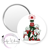 Christmas Dog Tree - Pin, Magnet or Badge Holder