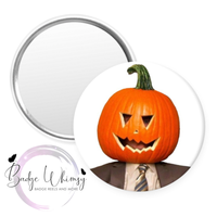Dwight - Pumpkin Head - Pin, Magnet or Badge Holder