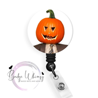 Dwight - Pumpkin Head - Pin, Magnet or Badge Holder