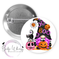 Cute Halloween Gnome - Boo - Pin, Magnet or Badge Holder