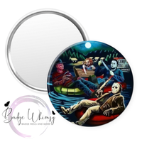 Halloween Horror Movie Inspired - Pin, Magnet or Badge Holder