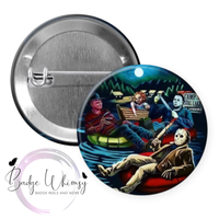 Halloween Horror Movie Inspired - Pin, Magnet or Badge Holder