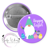 Happy Easter Gnome - Pin, Magnet or Badge Holder
