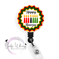 Happy Kwanzaa - Pin, Magnet or Badge Holder