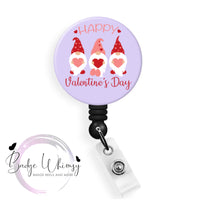 Happy Valentine's Day - Gnomes - Pin, Magnet or Badge Holder
