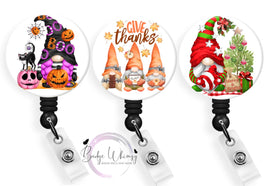 Holiday Gnomes - Badge Holder - Buy 1 or Save & Buy all 3