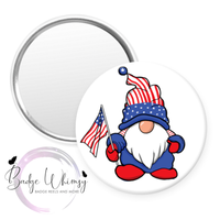 4th of July - Gnome - Pin, Magnet or Badge Holder