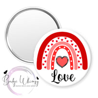 Love - Boho Rainbow - Valentine - Pin, Magnet or Badge Holder