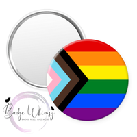 Inclusive Progress Flag - Pride Month - Pin, Magnet or Badge Holder