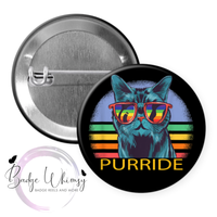 Purride Retro Cat - Pin, Magnet or Badge Holder