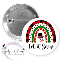 Christmas - Let it Snow - Pin, Magnet or Badge Holder