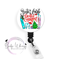 Santa's Favorite Dental Assistant - 1.5 Inch Button - Pin, Magnet or Badge Holder