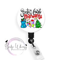 Santa's Favorite Pharmacist - 1.5 Inch Button - Pin, Magnet or Badge Holder