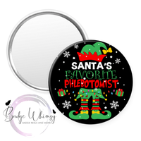 Santa's Favorite Phlebotomist - Pin, Magnet or Badge Holder