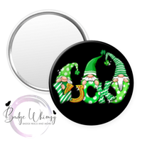St Patrick's Day - Gnome - Lucky - Pin, Magnet or Badge Holder