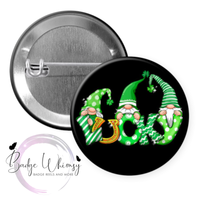 St Patrick's Day - Gnome - Lucky - Pin, Magnet or Badge Holder