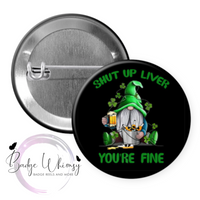 St Patrick's Day - Gnome - Pin, Magnet or Badge Holder