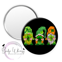 St Patrick's Day - Gnomes - Pin, Magnet or Badge Holder