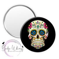 Sugar Skull - Pin, Magnet or Badge Holder