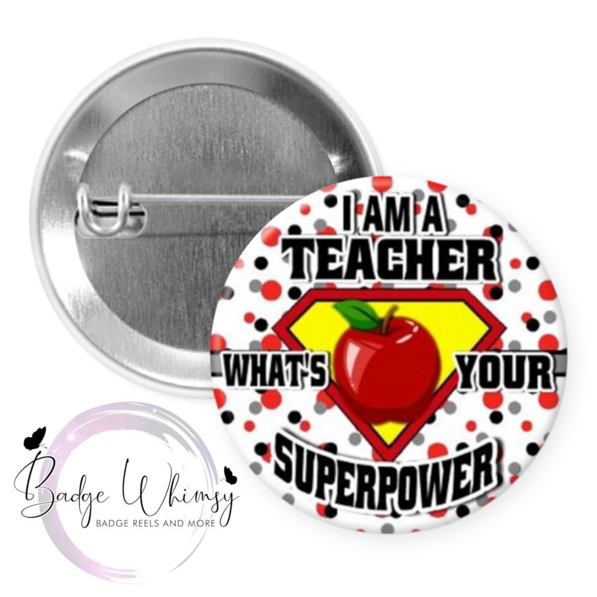 Busy Doing Cool Teacher Stuff - Pin, Magnet or Badge Holder