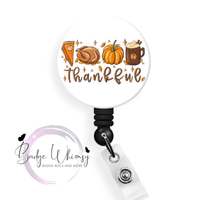 Thankful - Thanksgiving - Pin, Magnet or Badge Holder