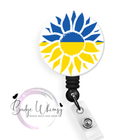 Ukraine Sunflower Flag - Pin, Magnet or Badge Holder