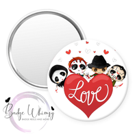 Love - Horror Movie - Valentine - Pin, Magnet or Badge Holder