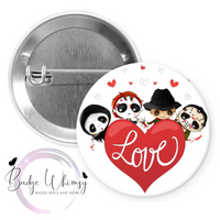Love - Horror Movie - Valentine - Pin, Magnet or Badge Holder