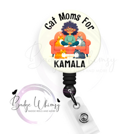 Cat Moms for Kamala - Pin, Magnet or Badge Holder