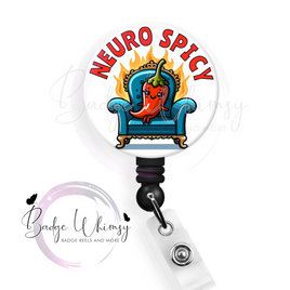 Neuro Spicy - Autism Awareness -  Pin, Magnet or Badge Holder - Watermark Removed on Finished Product