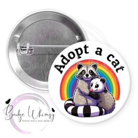 Raccoon - Adopt A Cat - Pin, Magnet or Badge Holder