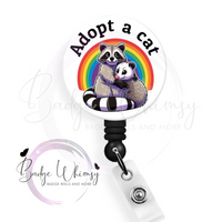 Raccoon - Adopt A Cat - Pin, Magnet or Badge Holder