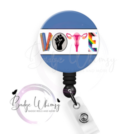 Vote - Women's Rights - Blue - Pin, Magnet or Badge Holder