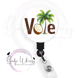 Vote - Coconut Tree - Pin, Magnet or Badge Holder