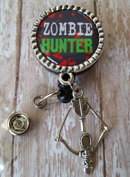 Zombie Hunter - Fancy Retractable Badge Holder