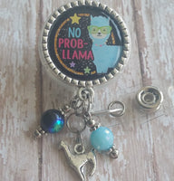 No Prob-Llama - Fancy Retractable Badge Holder