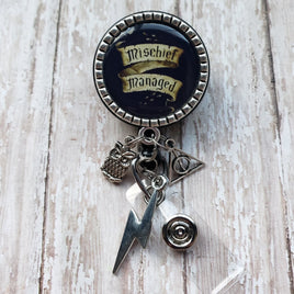 Mischief Managed - Fancy Retractable Badge Holder