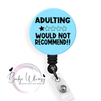 Adulting Difficult 1-Star Would Not Recommend - Pin, Magnet or Badge Holder