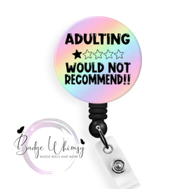 Adulting Difficult 1-Star Would Not Recommend - Pin, Magnet or Badge Holder