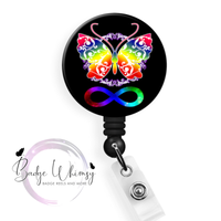 Neurodiversity Infinity Butterfly - Pin, Magnet or Badge Holder