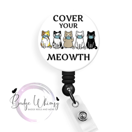 Cover Your Meowth - Cute Cats - Pin, Magnet or Badge Holder
