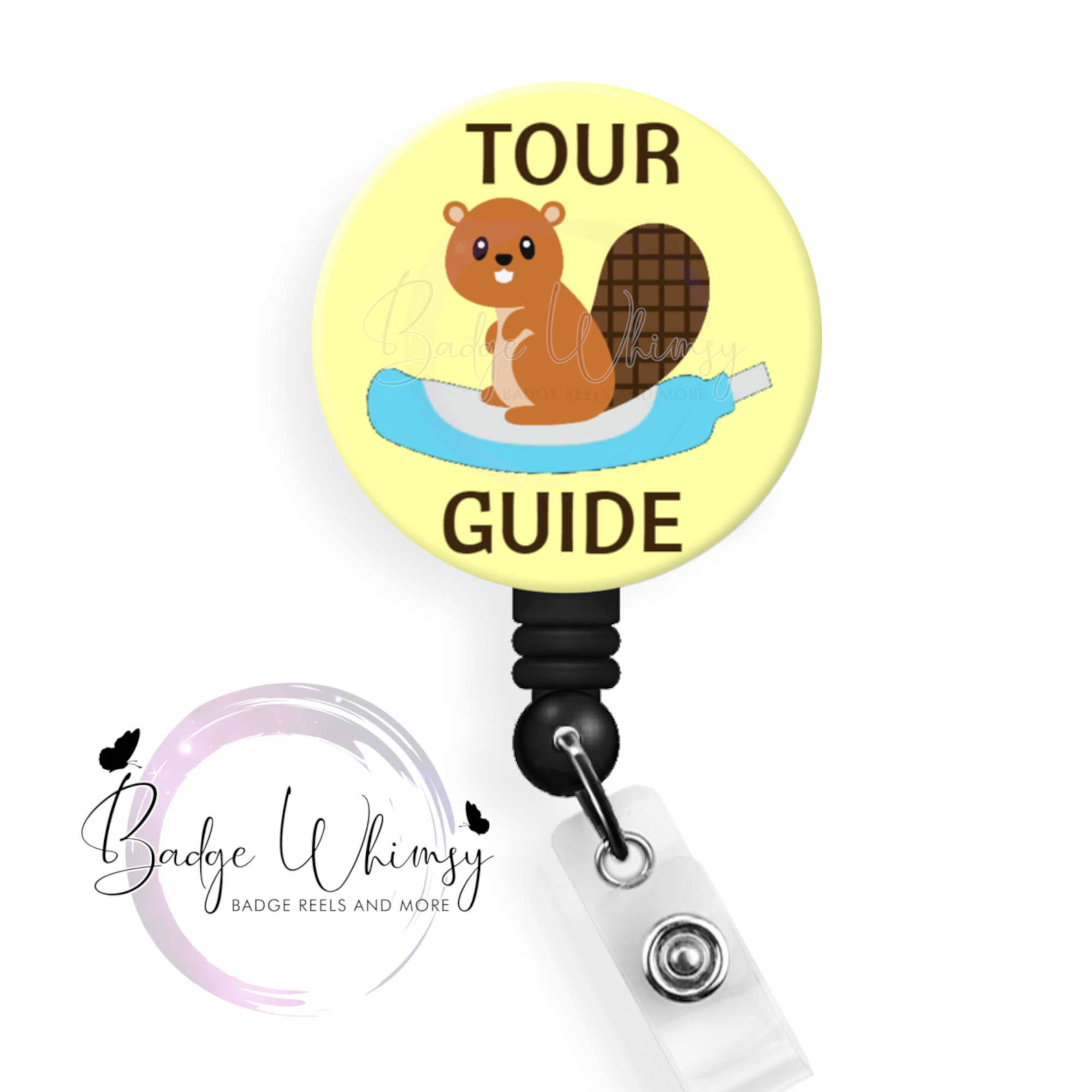 Cooter Canoe Tour Guide - Nurse - Pin, Magnet or Badge Holder - Waterm