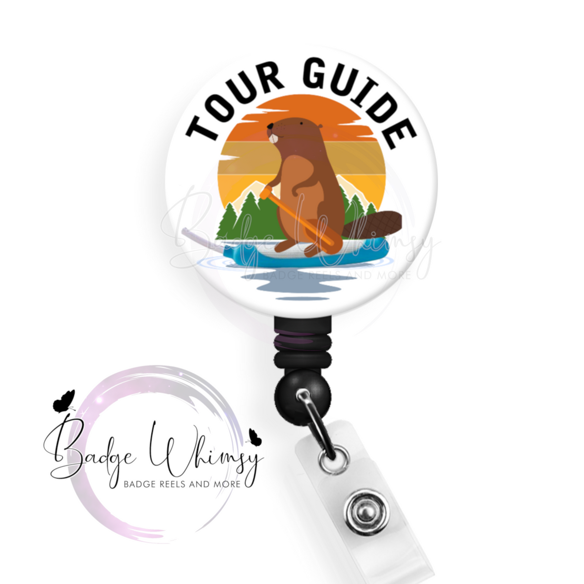 Cooter Canoe Tour Guide - Nurse - Pin, Magnet or Badge Holder - Waterm ...