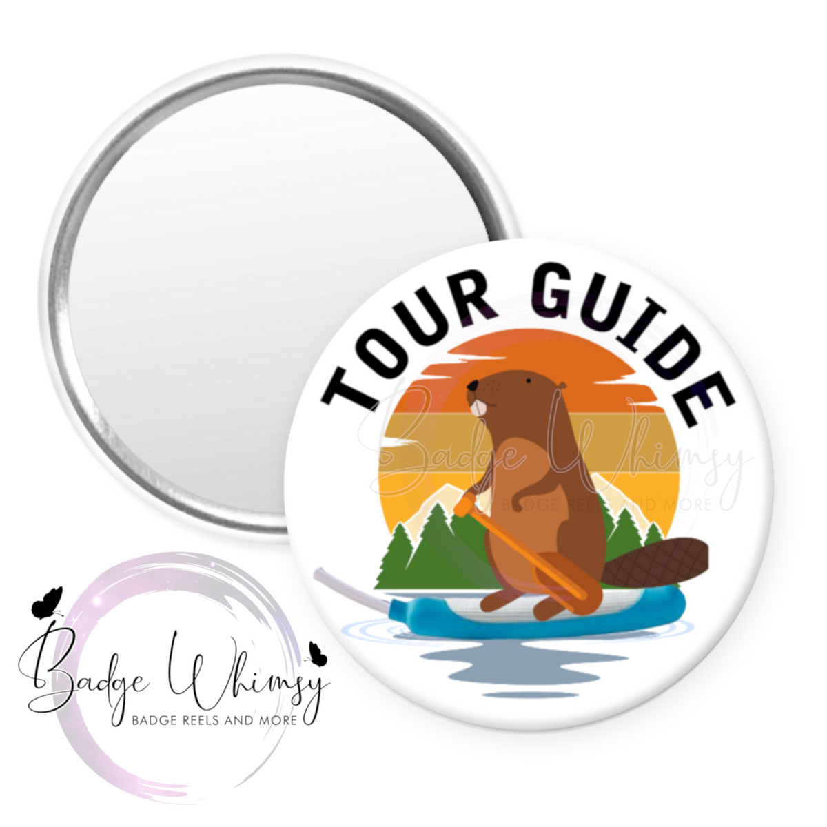 Cooter Canoe Tour Guide - Nurse - Pin, Magnet or Badge Holder - Waterm ...